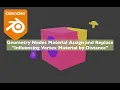 LIVENODING Geometry Nodes Material Assign and Material Replace