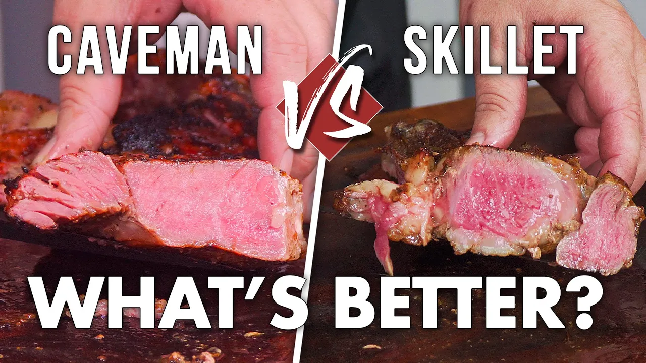 How to Cook a TOMAHAWK STEAK - Caveman Steak vs Cast Iron Skillet
