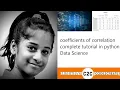 coefficients of correlation complete tutorial in python Data Science