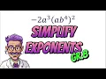 Simplifying Exponents with brackets Grade 8 Math