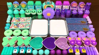 Download MINT vs PURPLE! Mixing Random into GLOSSY Slime ! Satisfying Slime Video #330 MP3