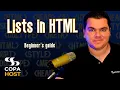 Learn everything about HTML Lists in just 5 minutes