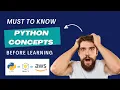 Complete Python basics Concepts Before Learning Python Boto3 Boto Basics