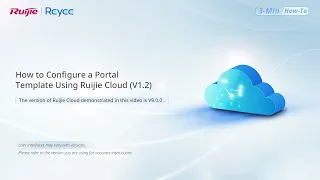 How to Configure a Portal Template Using Ruijie Cloud V1 2