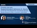 Fireside chat with Superintendent Adrienne Harris of the New York Department of Financial Services