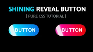CSS3 Shining Reveal Hover Effect Button Pure CSS Tutorial