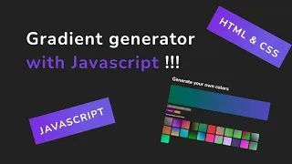 Building gradient color generator using Javascript