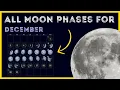 All Moon Phases for December 2024 Lunar Cycle Daily Calendar of Moon Phases in December