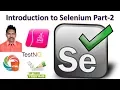 Selenium Tutorial For Beginners 2 Introduction to Selenium Part-2 G C Reddy