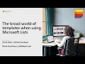 The broad world of templates when using Microsoft Lists