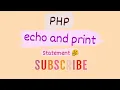 PHP echo and print statement in Hindi echo and print difference explain with example 2020