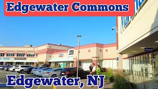 Walking inside Edgewater Commons shopping center in Edgewater NJ