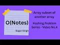 Hashing - 4 Array subset of another array GFG Python