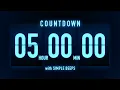 5 Hours Countdown Timer Flip Clock with Simple Beeps