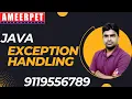 Exception Handling in Java By Srinivas Ameerpet Technologies