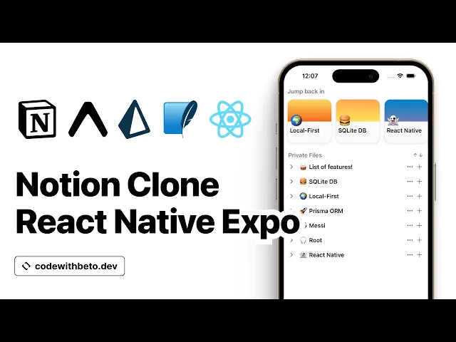 Watch: Building a Local-first Notion Clone with React Native Expo and Prisma