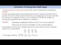 Estimation of missing rainfall data hydrology
