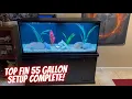 TOP FIN 55 GALLON SETUP COMPLETE