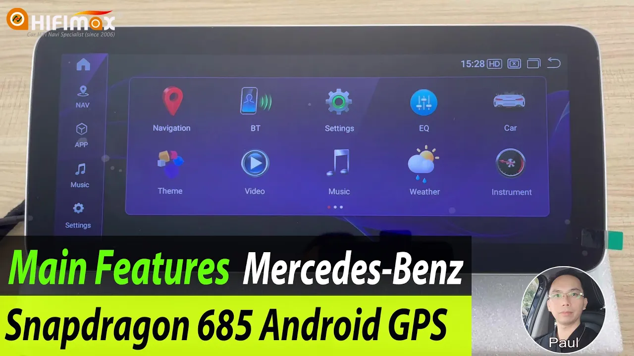 Mercedes Benz Snapdragon 685 Android 13 GPS screen features introduction | Snapdragon 685 VS 662