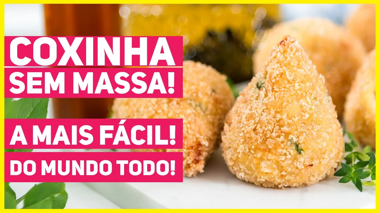 COXINHA SEM MASSA A MAIS FÁCIL DO MUNDO! SALGADO SEM MASSA INCRÍVEL RECEITAS DE MINUTO 486