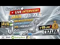 Capgemini Java Developer LIVE RealInterview Spring Boot Microservices JPA Hibernate