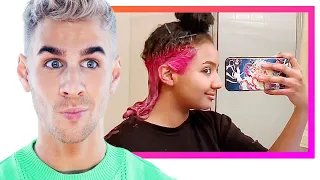 These girls bleached and dyed the under-layer of their hair