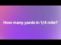 How many yards in a mile