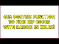 GIS PostGIS function to find zip codes with radius in miles 2 Solutions