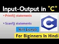 printf and scanf function in c programming input output function in c learn programming