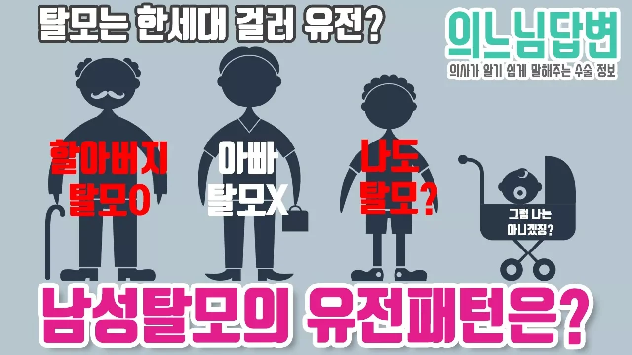 의느님답변📂ㅣ탈모는 한세대 걸러 유전된다? 남성탈모의 유전패턴 by 의느님답변