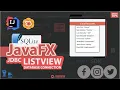JavaFX Tutorial Add ListView items from SQLITE Database Table