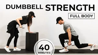 40 Min FULL BODY Dumbbell Strength Workout | Back, Glutes, Hamstrings & Arms