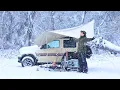 Lagu Solo Winter Camping in Heavy Snow with my Suzuki Jimny, All Campfire Cooking, ASMR, Binge Watch