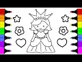 How to draw a QUEEN Drawing and Coloring Pages Learn Colors for Kids