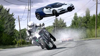 Kawasaki Ninja H2 vs Bugatti Tourbillon Ferocious Hypercars at Old SPA