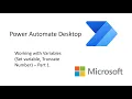 Power Automate Desktop - Working with Variables Set variable Truncate number