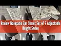 Review Nalupatio Bar Stools Set of 2 Adjustable Height Swivel Bar Stools with Backs Performance Fabr