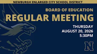 BOE Regular Meeting - August 20 2026