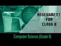 Computer science Grade 8 Introduction to Computers Assessment For Class 8