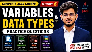 Variables Data Types Practice Questions Java Course in Hindi Lecture 6