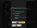 Don t Rethrow Your Exceptions The Wrong Way