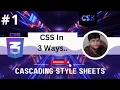 CSS In 3 Ways CSS Tutorial For Beginners In Hindi By DigitalCoTech
