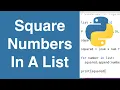 Square The Numbers In A List Python Example