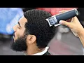 END OF WOLF HAIRCUT TUTORIAL BURST TAPER FADED BEARD HOT TOWEL