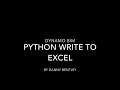 DynamoBIM Python Beginner Write to Excel