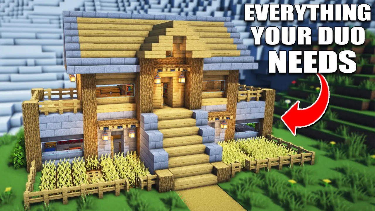 Minecraft Ultimate Duo Survival House Tutorial ????