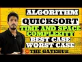 Quicksort Time and Space Complexity Quicksort Analysis Best Case Worst Case GATECSE DAA