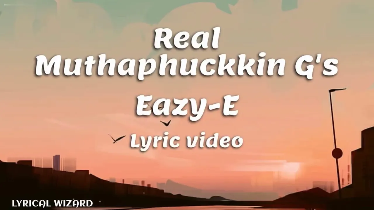 Eazy-E - Real Muthaphuckkin G's (lyric video) #hiphop #lyrics #rap #easye #90shits #hiphopmusic