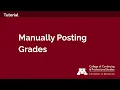 Manually Posting Grades