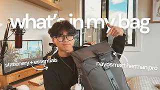 back to school what s in my backpack my essentials stationery nayosmart herman pro backpack